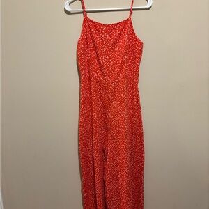 Wild Fable Red Patterned Jumpsuit